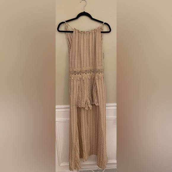 Striped High Low Jumpsuit - Picture 5 of 9